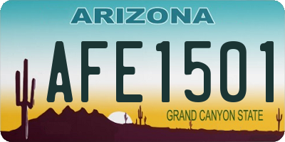 AZ license plate AFE1501