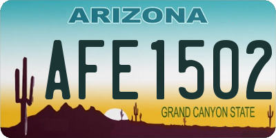 AZ license plate AFE1502