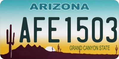 AZ license plate AFE1503