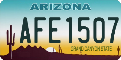AZ license plate AFE1507