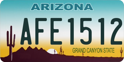 AZ license plate AFE1512