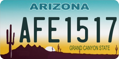 AZ license plate AFE1517