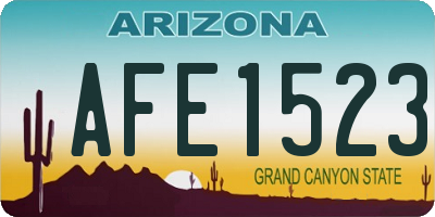 AZ license plate AFE1523