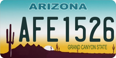 AZ license plate AFE1526