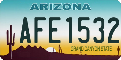 AZ license plate AFE1532