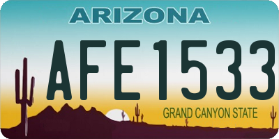 AZ license plate AFE1533