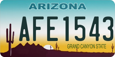 AZ license plate AFE1543