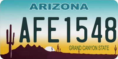 AZ license plate AFE1548