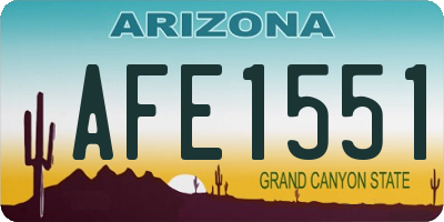 AZ license plate AFE1551