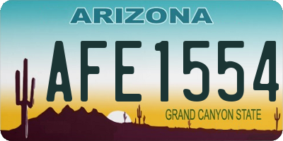AZ license plate AFE1554