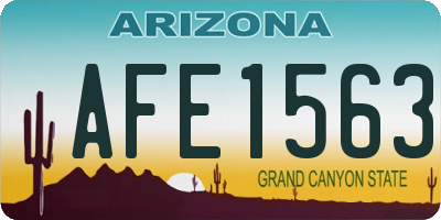 AZ license plate AFE1563