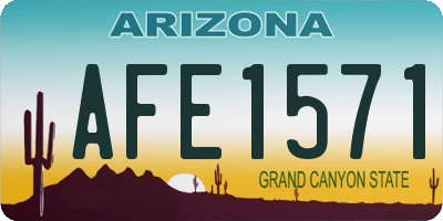 AZ license plate AFE1571