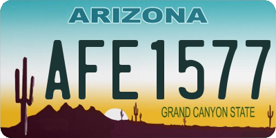 AZ license plate AFE1577