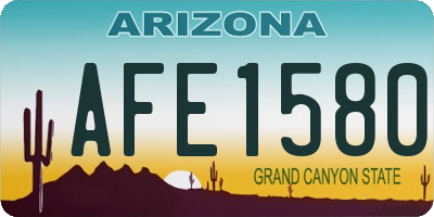 AZ license plate AFE1580