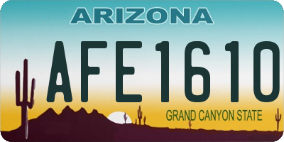 AZ license plate AFE1610