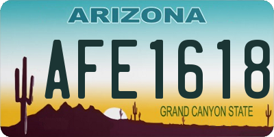 AZ license plate AFE1618