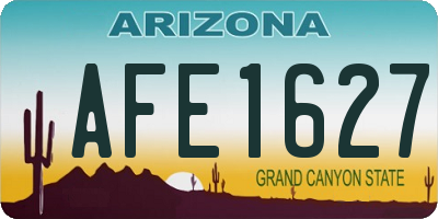 AZ license plate AFE1627