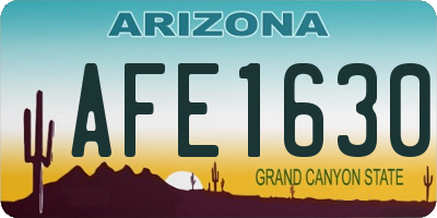 AZ license plate AFE1630