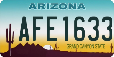 AZ license plate AFE1633