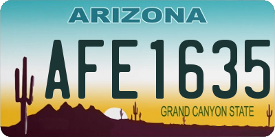AZ license plate AFE1635