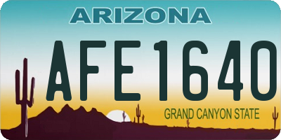 AZ license plate AFE1640
