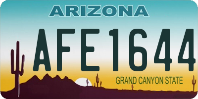 AZ license plate AFE1644