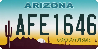 AZ license plate AFE1646
