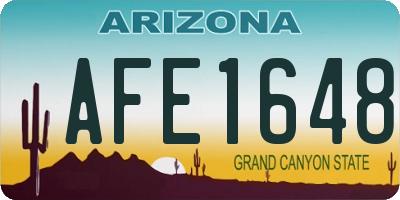 AZ license plate AFE1648