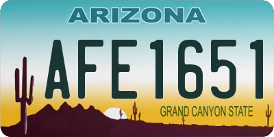 AZ license plate AFE1651