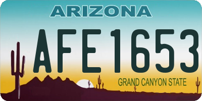 AZ license plate AFE1653