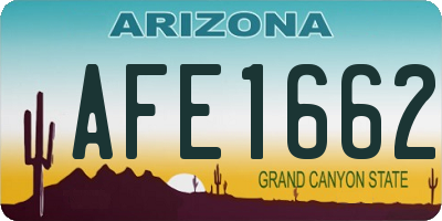 AZ license plate AFE1662