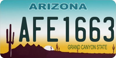 AZ license plate AFE1663