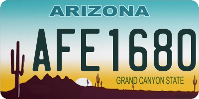 AZ license plate AFE1680