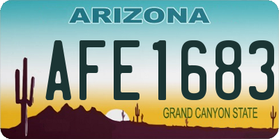 AZ license plate AFE1683