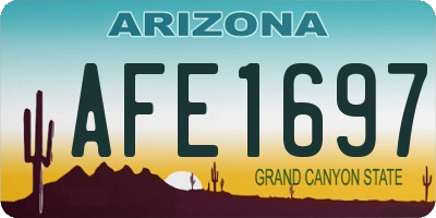AZ license plate AFE1697
