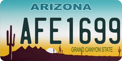 AZ license plate AFE1699
