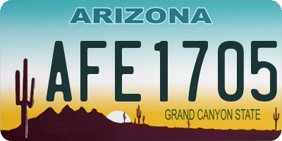 AZ license plate AFE1705