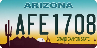 AZ license plate AFE1708