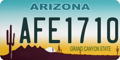 AZ license plate AFE1710