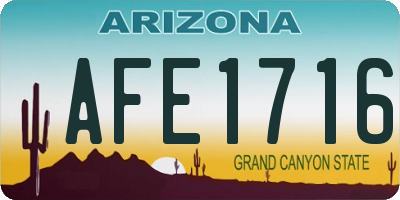 AZ license plate AFE1716