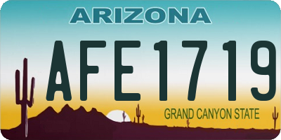 AZ license plate AFE1719