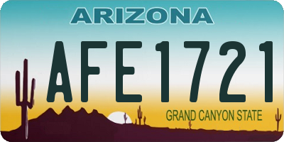 AZ license plate AFE1721