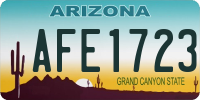 AZ license plate AFE1723
