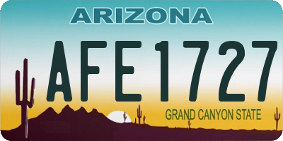 AZ license plate AFE1727