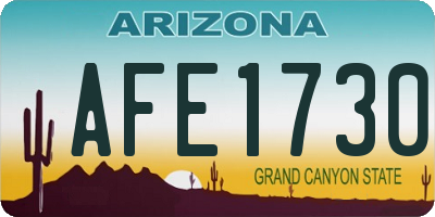 AZ license plate AFE1730
