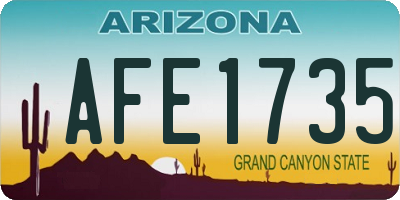 AZ license plate AFE1735