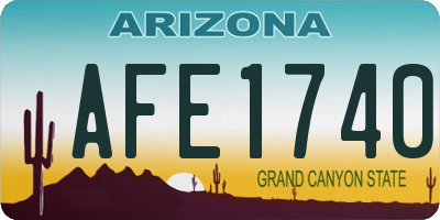 AZ license plate AFE1740
