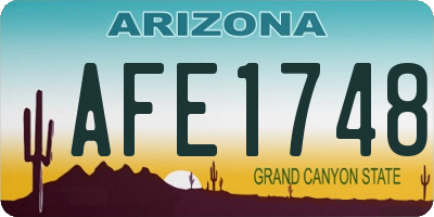 AZ license plate AFE1748