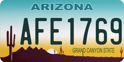 AZ license plate AFE1769