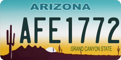 AZ license plate AFE1772